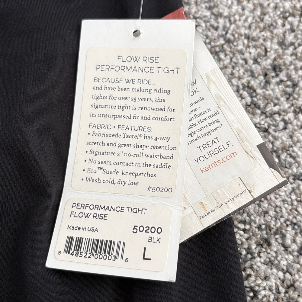 Kerrits Flow Rise Performance Tights in Black NWT - Picture 5 of 8